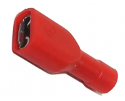 Terminal Slip-On Fêmea Total Isolado Vermelho 0,5-1,5mm² (100 peças)